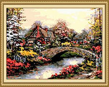 Load image into Gallery viewer, Floral House View Paint by Numbers