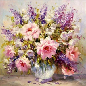 Floral Vase Paint by Numbers
