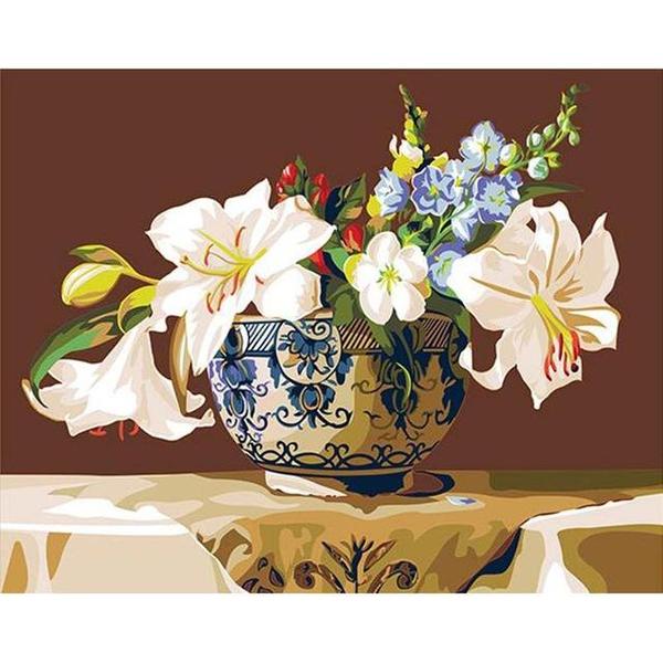 Flower Pot Paint by Numbers