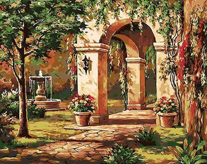 Garden Fountain Paint by Numbers