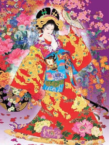 Geisha Art Paint by Diamonds