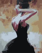 Load image into Gallery viewer, Girl in Black Paint by Numbers
