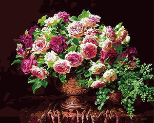 Glamorous Roses Paint by Numbers