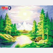 Load image into Gallery viewer, Green Trees Paint by Numbers
