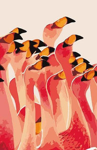 Group of Flamingos Paint by Numbers