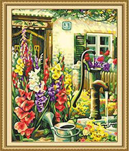Load image into Gallery viewer, Hand Pump &amp; Flowers Paint by Numbers