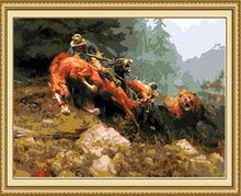 Load image into Gallery viewer, Horses &amp; Lion Paint by Numbers