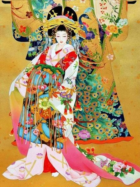 Japanese Lady Paint by Diamonds