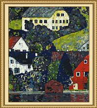 Load image into Gallery viewer, Klimt&#39;s Houses at Unterach on Attersee Paint by Numbers 