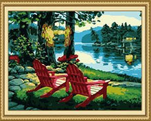 Load image into Gallery viewer, Lakeside Sitting Paint by Numbers