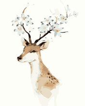 Load image into Gallery viewer, Lilies on Deer Antlers Paint by Numbers