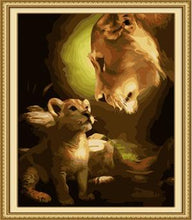 Load image into Gallery viewer, Lion &amp; Baby Paint by Numbers