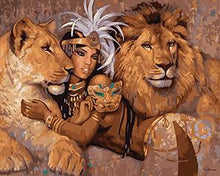 Load image into Gallery viewer, Lion Goddess Paint by Numbers