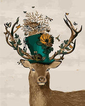 Load image into Gallery viewer, Mad Hatter Deer Paint by Numbers
