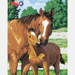 Mare & Baby Paint by Numbers