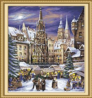 Medieval Christmas Market Paint by Numbers