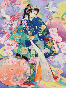 Modern Japanese Woman Paint by Diamonds