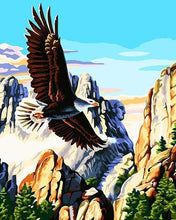 Load image into Gallery viewer, Mountains Eagle Paint by Numbers