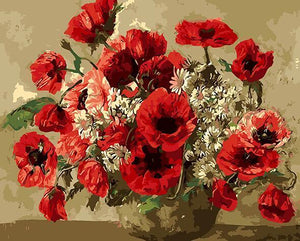 Poppies & Daisies Paint by Numbers