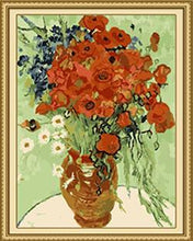 Load image into Gallery viewer, Poppies in Vase Paint by Numbers