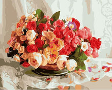 Load image into Gallery viewer, Pot full of Roses Paint by Numbers