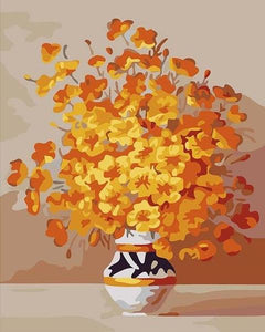 Pretty Yellow Flowers Paint by Numbers