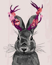 Load image into Gallery viewer, Rabbit with Fantasy Horns Paint by Numbers