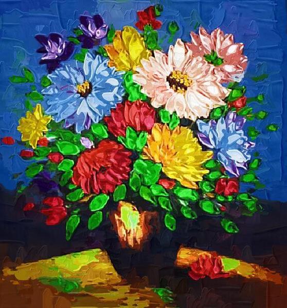 Radiant Flowers Paint by Numbers