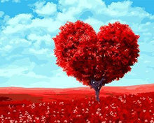 Load image into Gallery viewer, Red Heart Tree Paint by Numbers