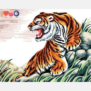 Roaring Tiger Paint by Numbers