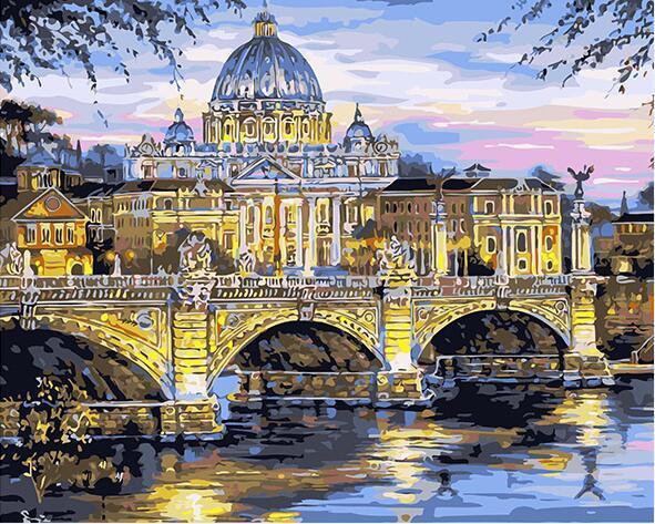 Paint by Number WITH FRAME Fountain Di Trevi Rome, Diy Painting Kit on  Canvas, Paint by Number Kit Adult 