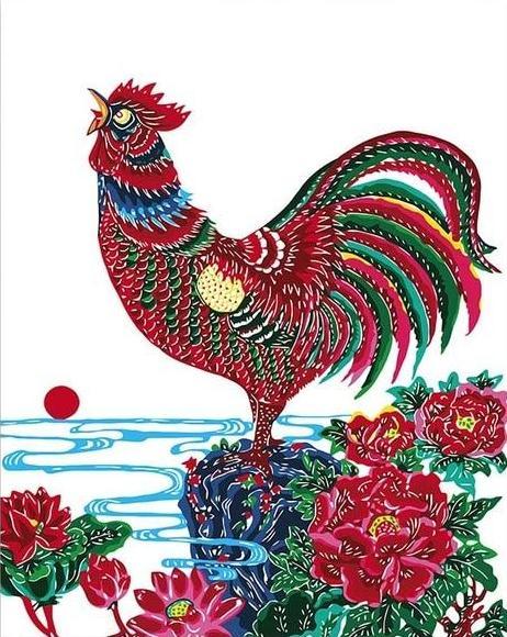 Rooster & Flowers Paint by Numbers