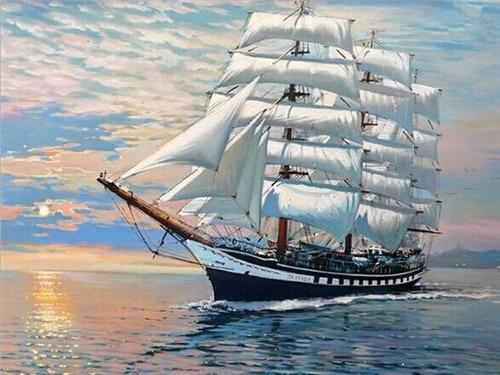 Sailing Ship Paint by Diamonds