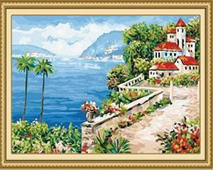 Seaside Houses Paint by Numbers