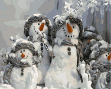 Load image into Gallery viewer, Snow Man Paint by Numbers