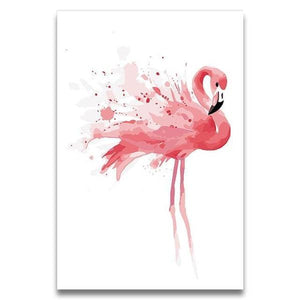 Splashing Flamingo Paint by Numbers