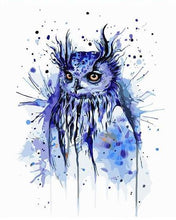 Load image into Gallery viewer, Splashy Owl Paint by Numbers