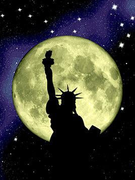 Statue of Liberty & Moon Paint by Numbers