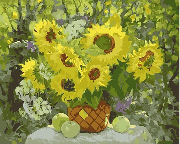 Sunflowers & Apples Paint by Numbers