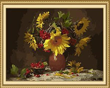 Load image into Gallery viewer, Sunflowers &amp; Berries Paint by Numbers