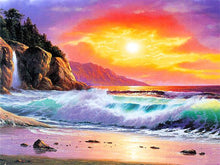 Load image into Gallery viewer, Sunset Beach Paint by Diamonds