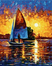 Load image into Gallery viewer, Sunset By The Lake Paint by Numbers