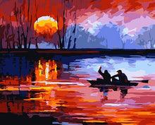Load image into Gallery viewer, Sunset Sailing Paint by Numbers