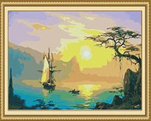 Load image into Gallery viewer, Sunset Sailing Paint by Numbers