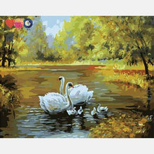 Load image into Gallery viewer, Swans Family Paint by Numbers