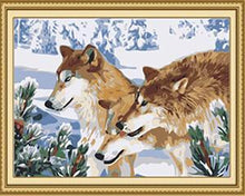 Load image into Gallery viewer, Three Wolves Paint by Numbers