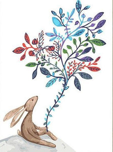 Tree & Rabbit Paint by Numbers
