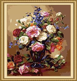 Vase of Roses Paint by Numbers