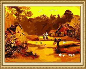 Village Life Paint by Numbers