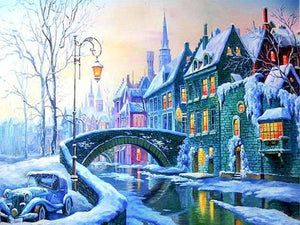 Winter Evening Paint by Diamonds